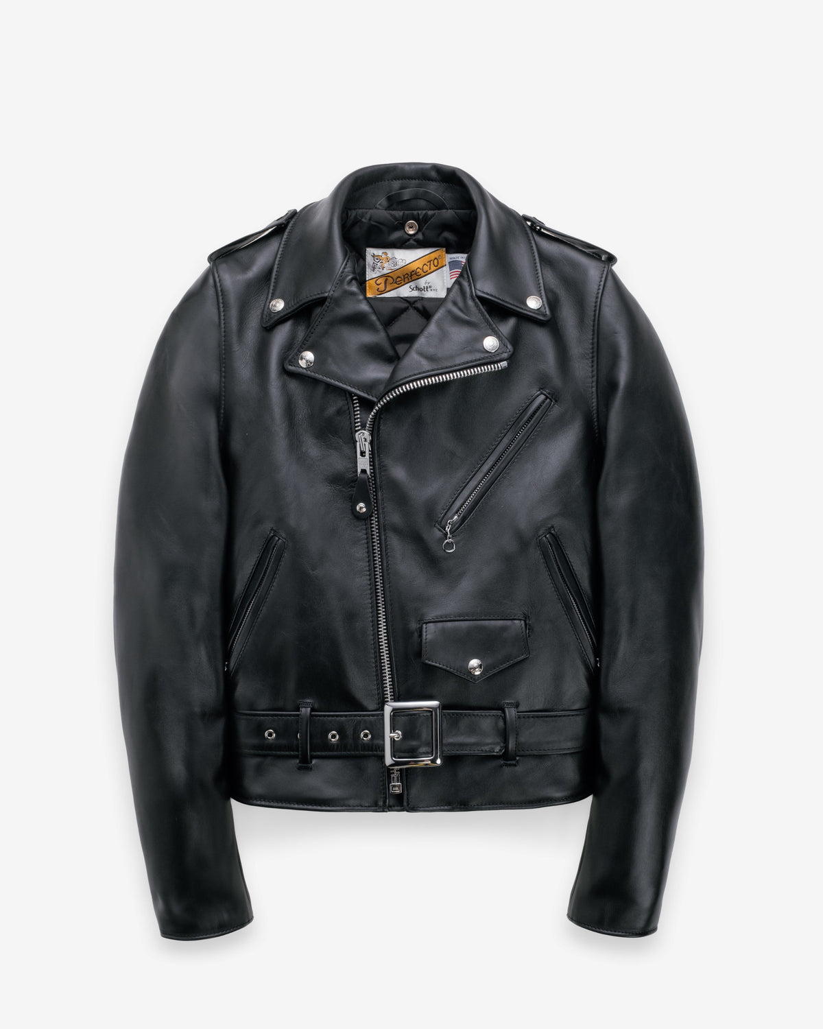 118L Schott N.Y.C. Long Classic Perfecto® Leather Motorcycle Jacket