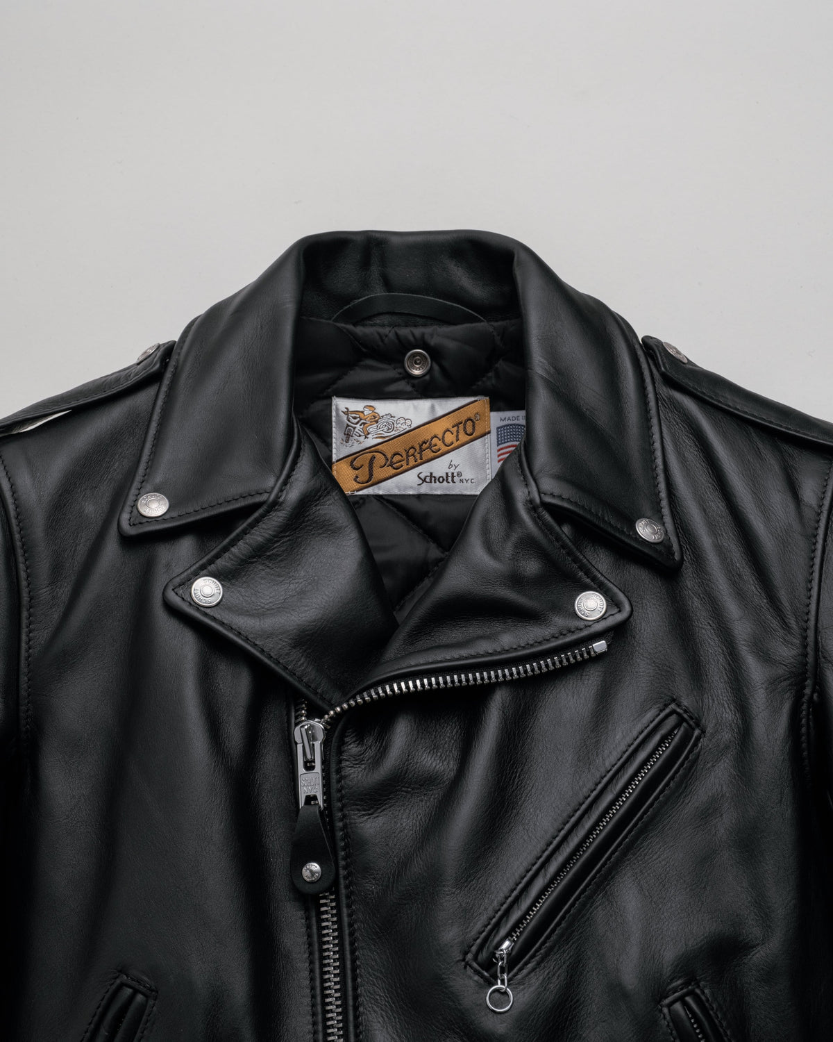 118L Schott N.Y.C. Long Classic Perfecto® Leather Motorcycle Jacket
