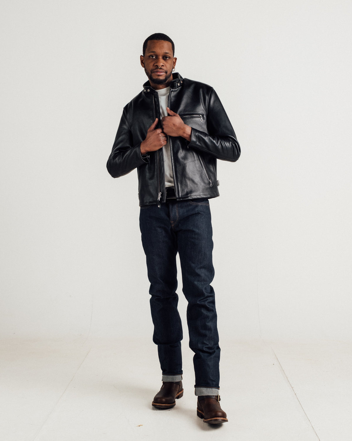 141 Schott N.Y.C. Classic Racer Leather Motorcycle Jacket