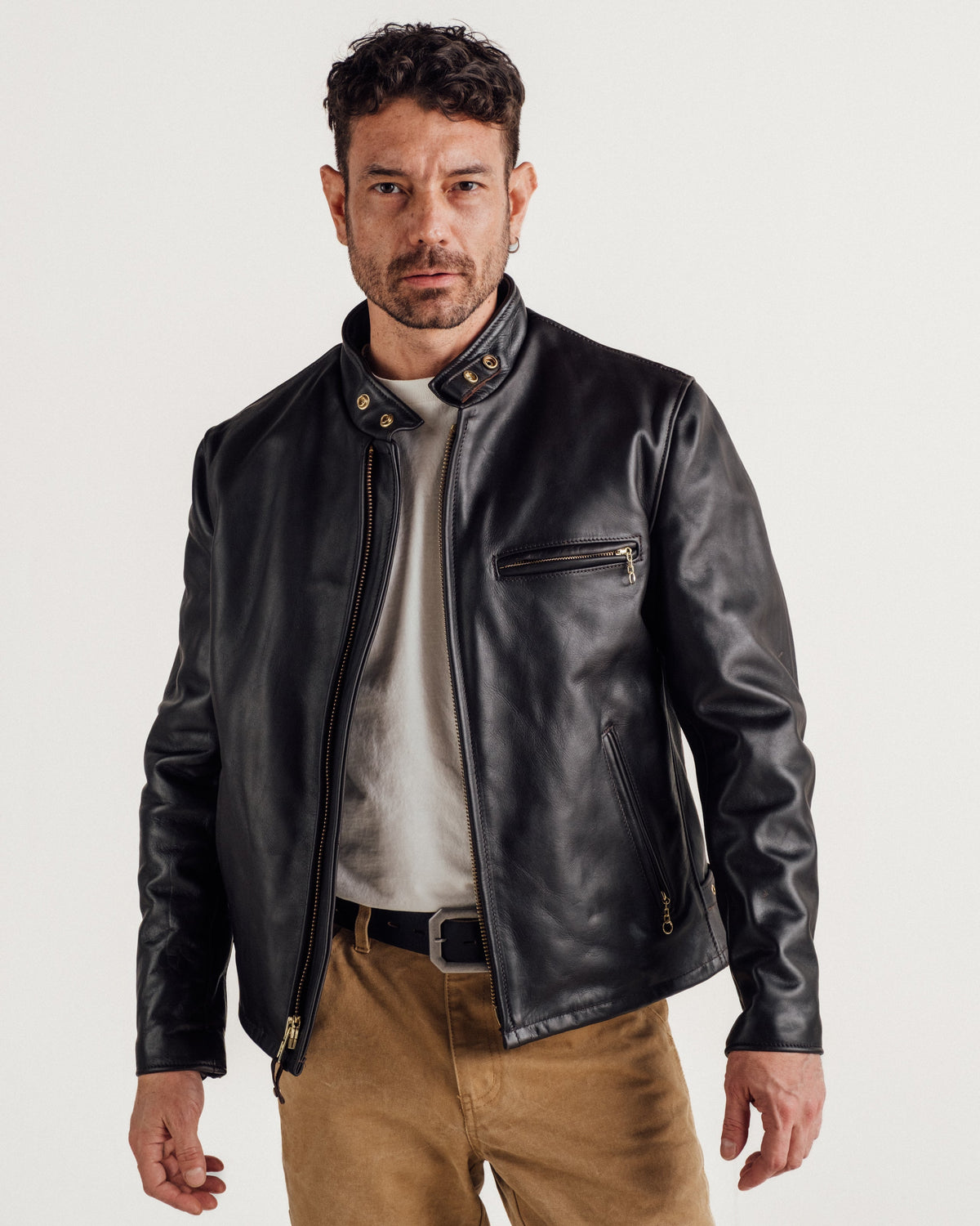 141 Schott N.Y.C. Classic Racer Leather Motorcycle Jacket