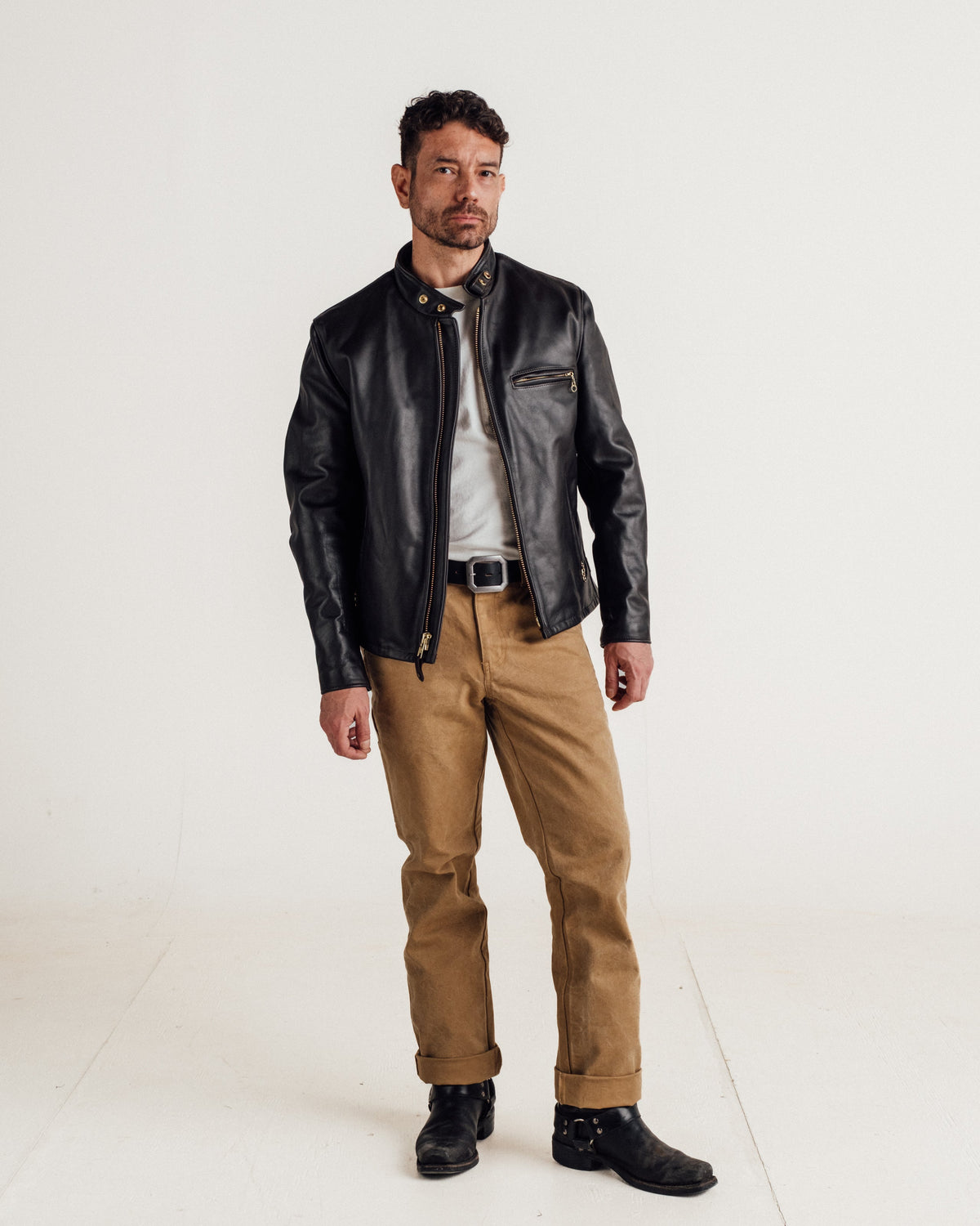 141 Schott N.Y.C. Classic Racer Leather Motorcycle Jacket