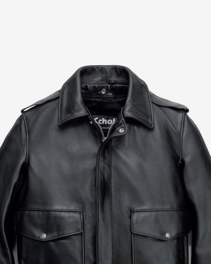 184SM Schott N.Y.C. A-2 Naked Cowhide Leather Flight Jacket