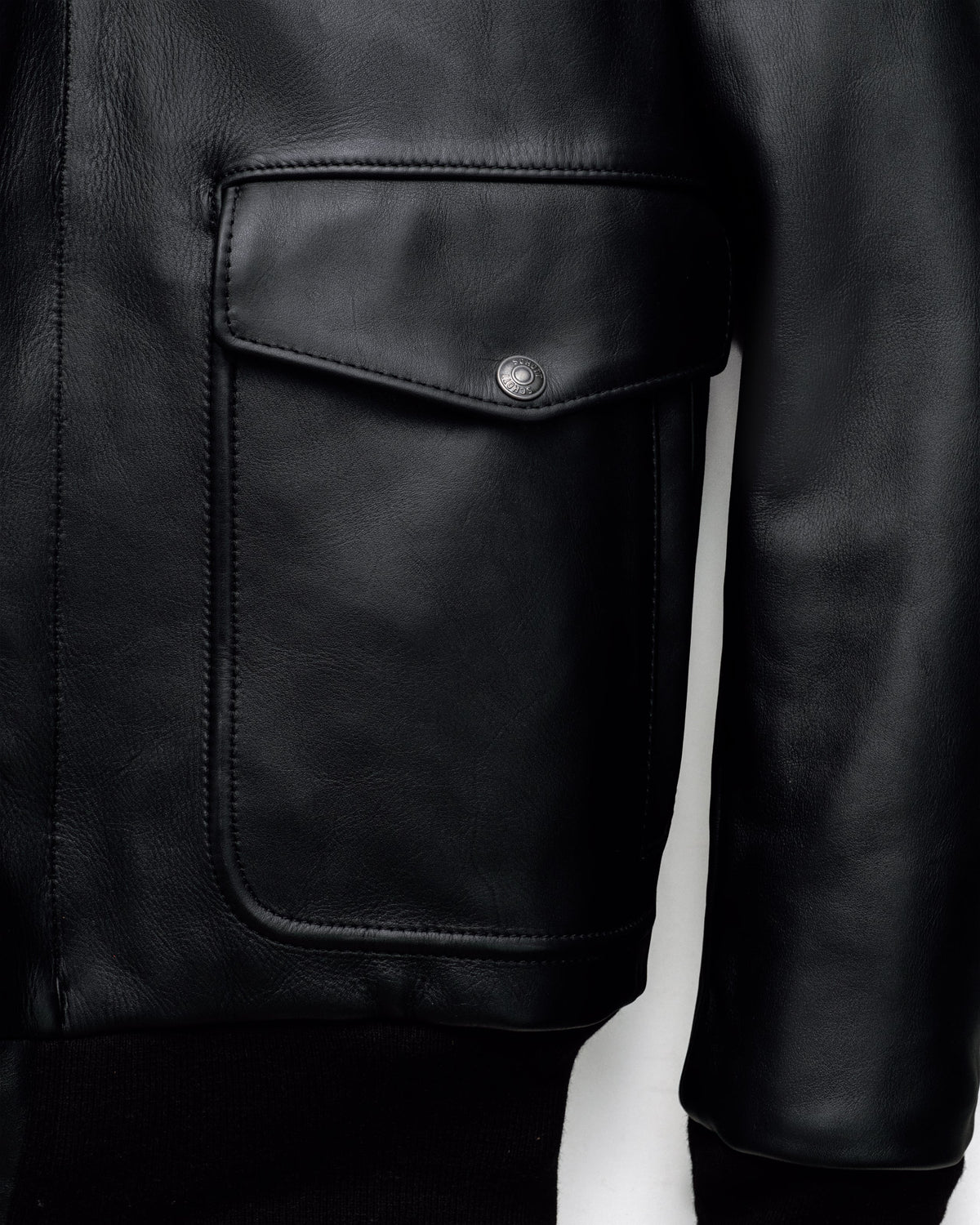 184SM Schott N.Y.C. A-2 Naked Cowhide Leather Flight Jacket