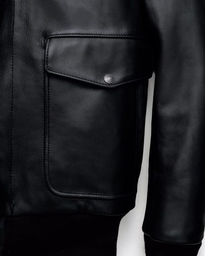 184SM Schott N.Y.C. A-2 Naked Cowhide Leather Flight Jacket