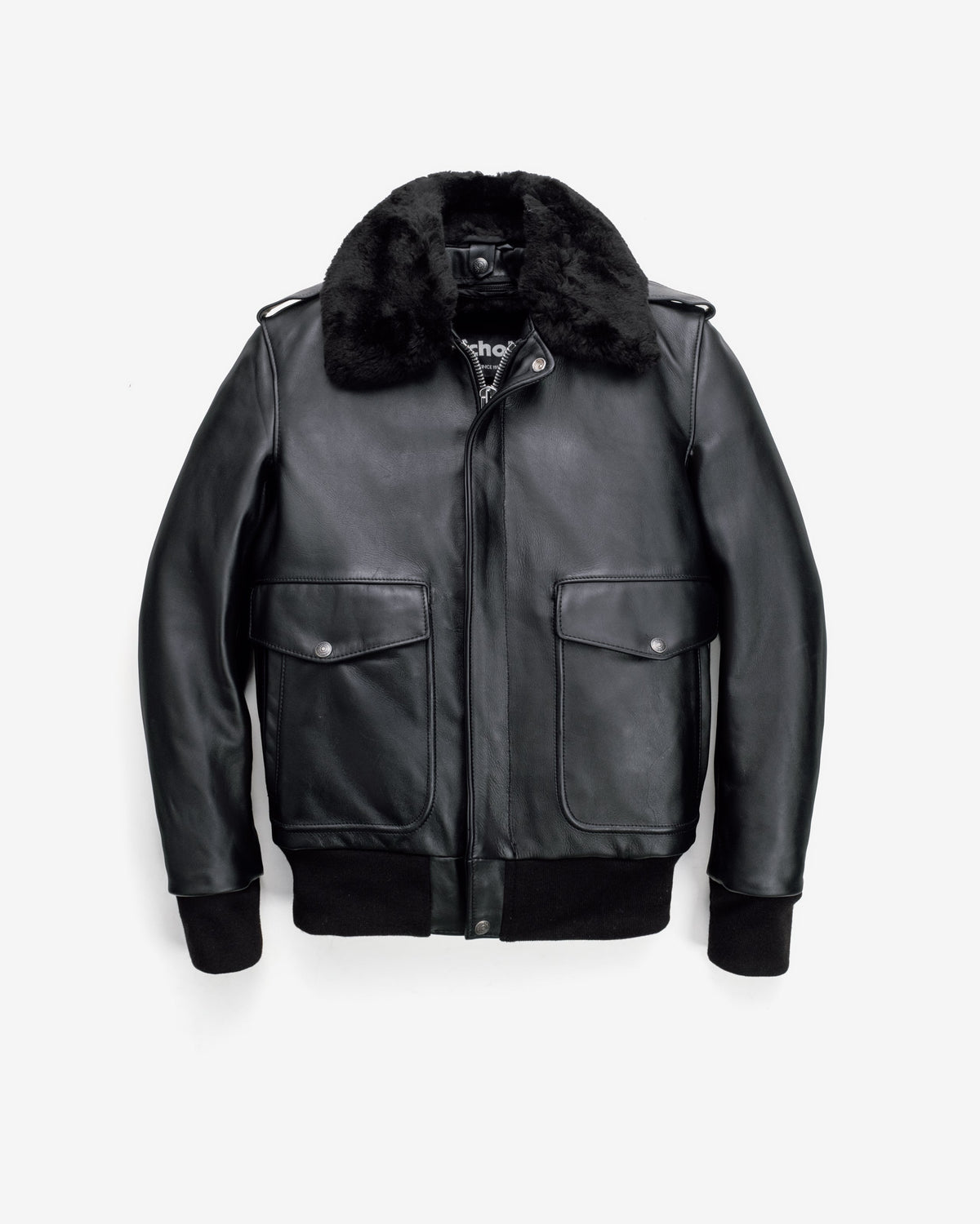 184SM Schott N.Y.C. A-2 Naked Cowhide Leather Flight Jacket