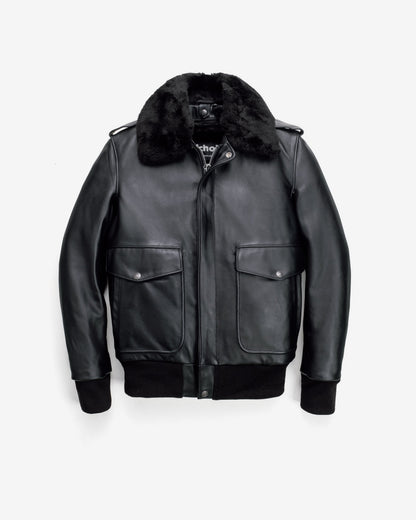 184SM Schott N.Y.C. A-2 Naked Cowhide Leather Flight Jacket