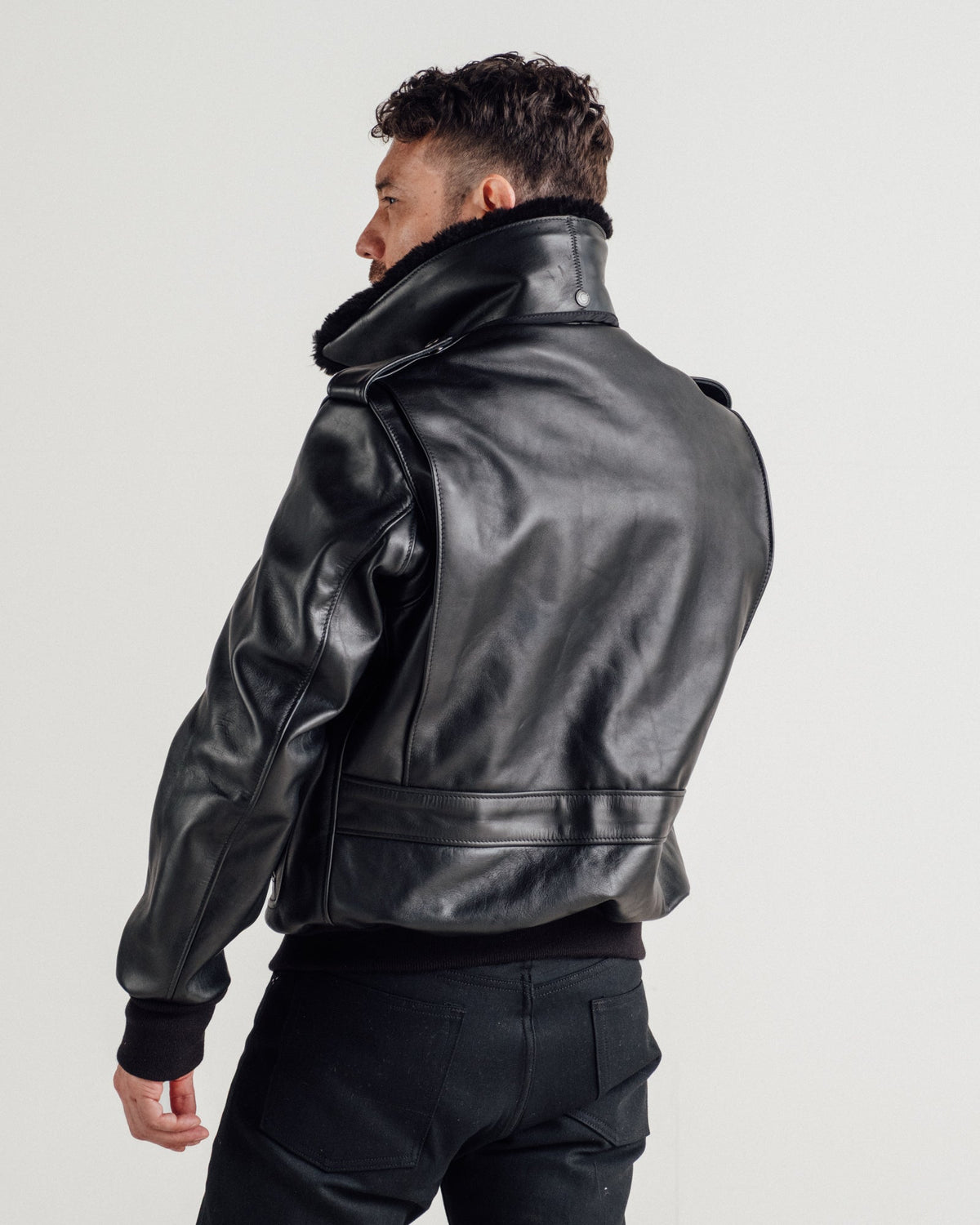 184SM Schott N.Y.C. A-2 Naked Cowhide Leather Flight Jacket