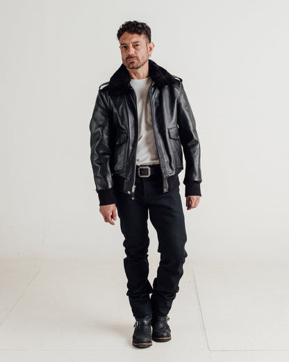 184SM Schott N.Y.C. A-2 Naked Cowhide Leather Flight Jacket