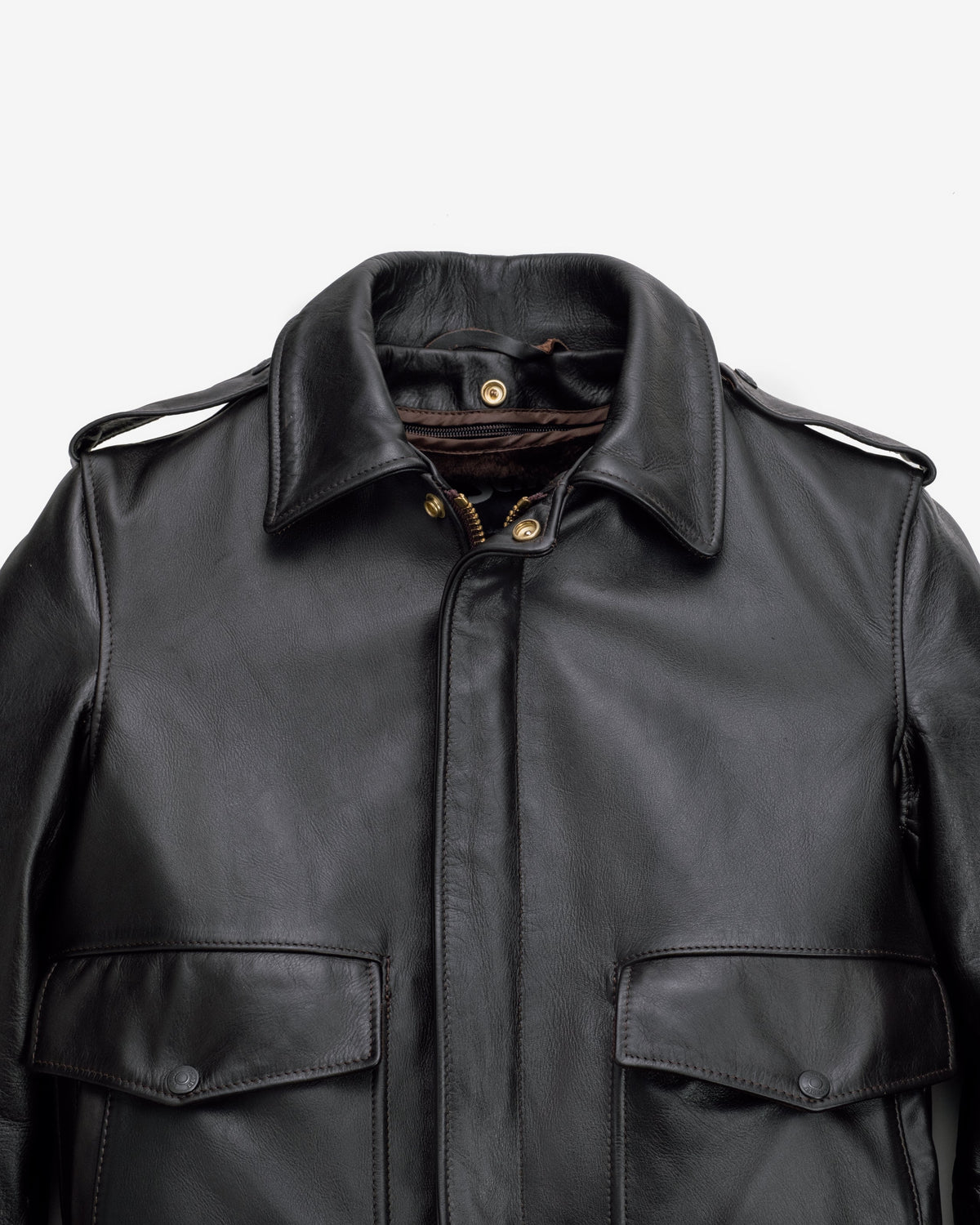 184SM Schott N.Y.C. A-2 Naked Cowhide Leather Flight Jacket