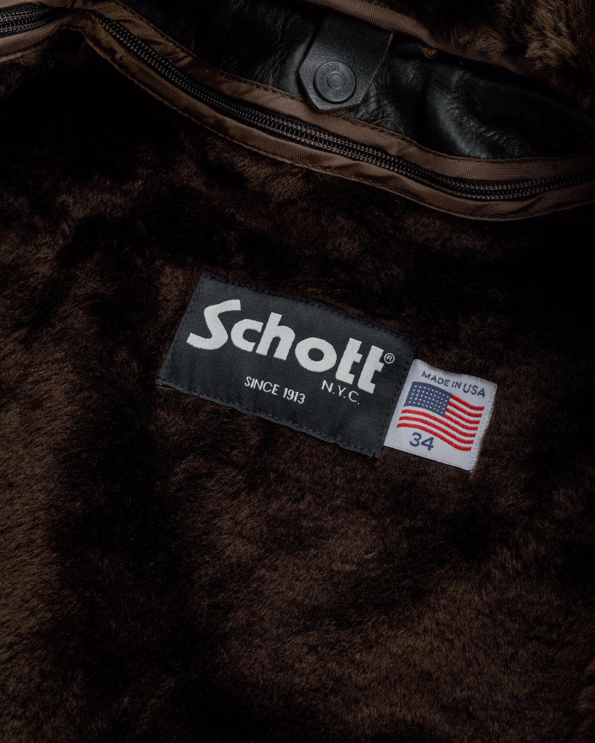 184SM Schott N.Y.C. A-2 Naked Cowhide Leather Flight Jacket