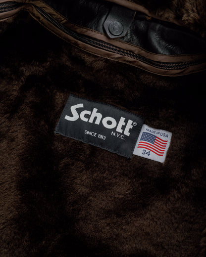 184SM Schott N.Y.C. A-2 Naked Cowhide Leather Flight Jacket