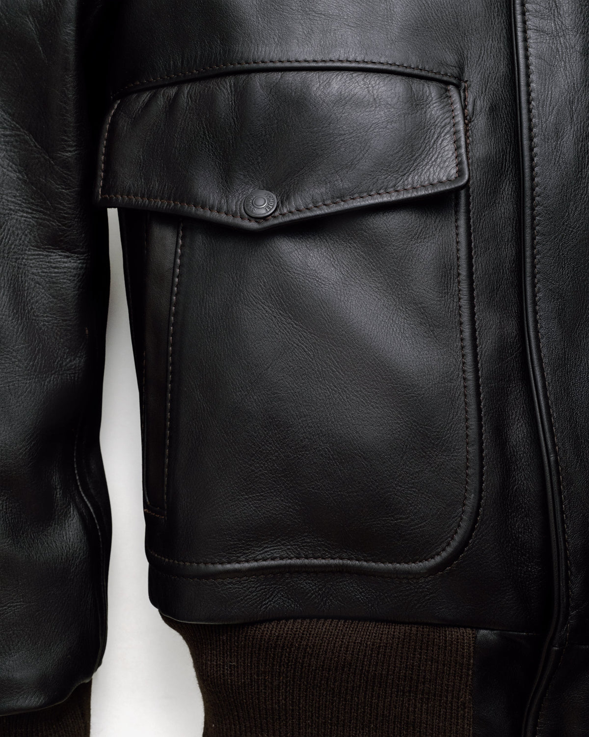 184SM Schott N.Y.C. A-2 Naked Cowhide Leather Flight Jacket