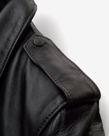 184SM Schott N.Y.C. A-2 Naked Cowhide Leather Flight Jacket