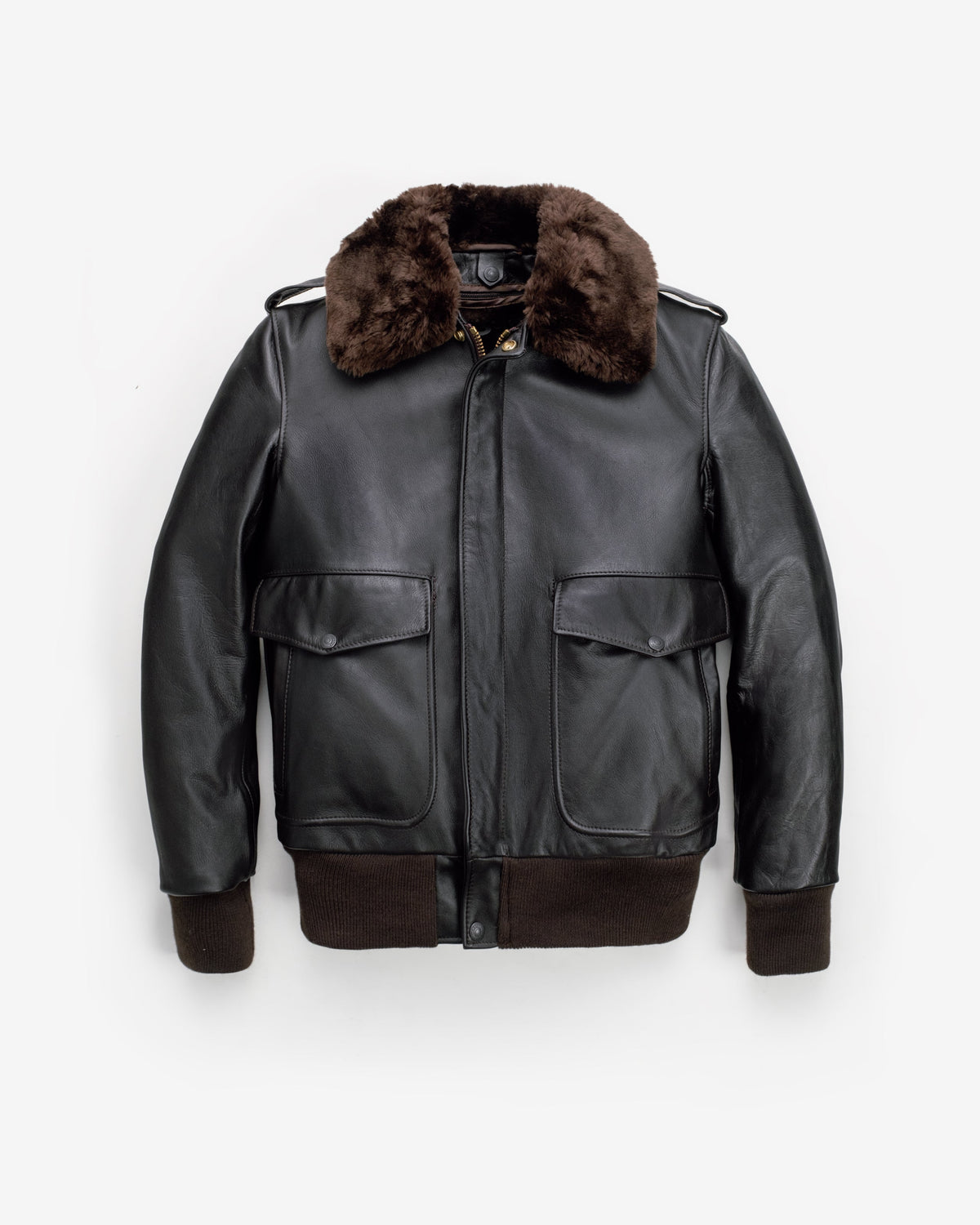 184SM Schott N.Y.C. A-2 Naked Cowhide Leather Flight Jacket