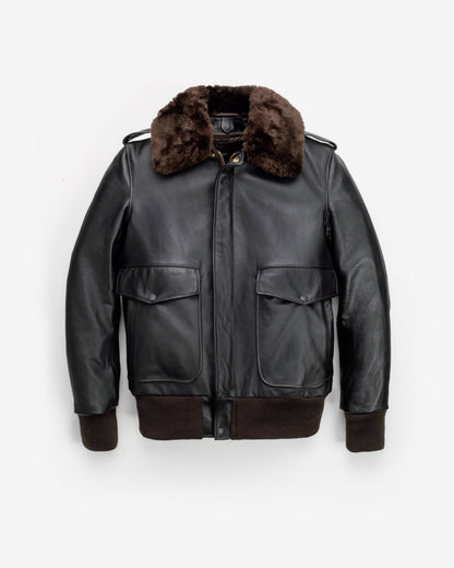 184SM Schott N.Y.C. A-2 Naked Cowhide Leather Flight Jacket