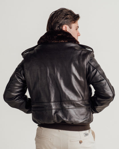 184SM Schott N.Y.C. A-2 Naked Cowhide Leather Flight Jacket