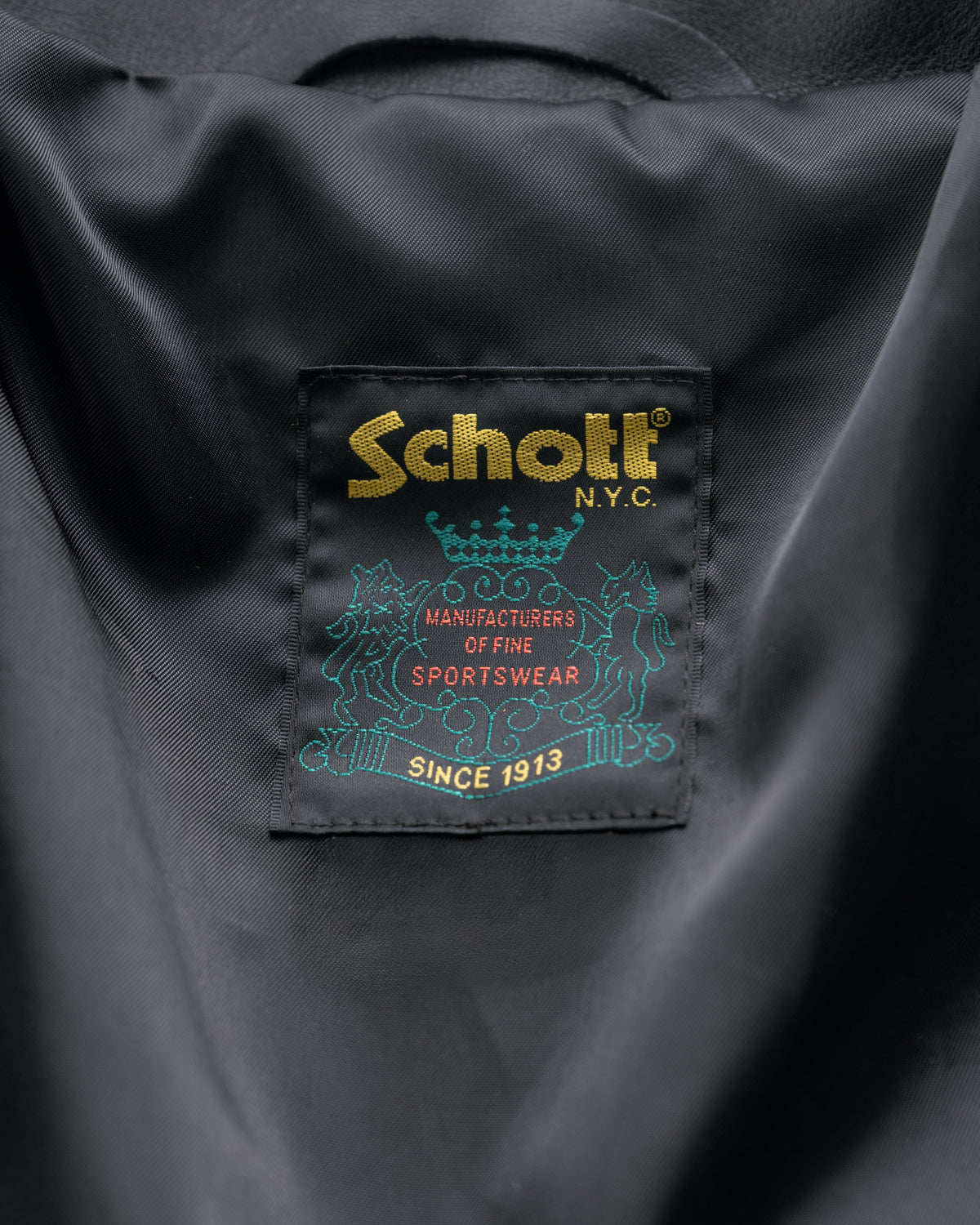 188 Schott N.Y.C. Naked Cowhide Split Collar Motorcycle Jacket