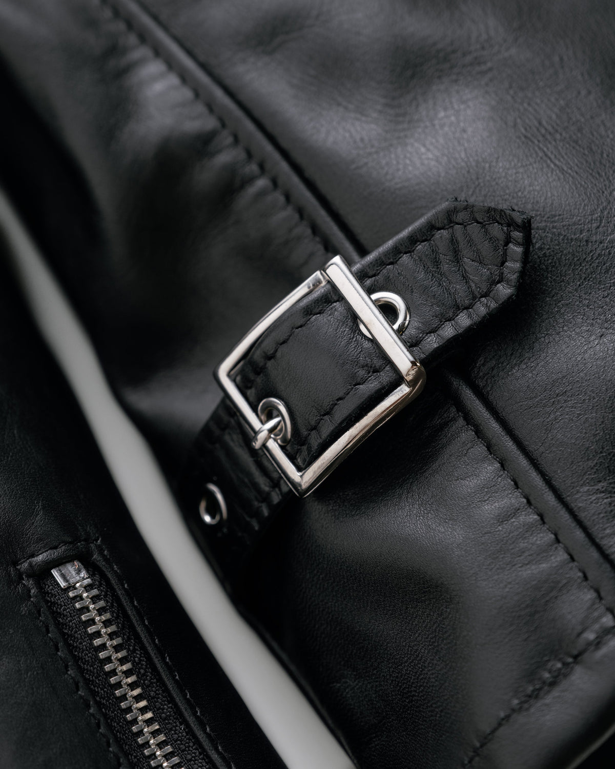 188 Schott N.Y.C. Naked Cowhide Split Collar Motorcycle Jacket