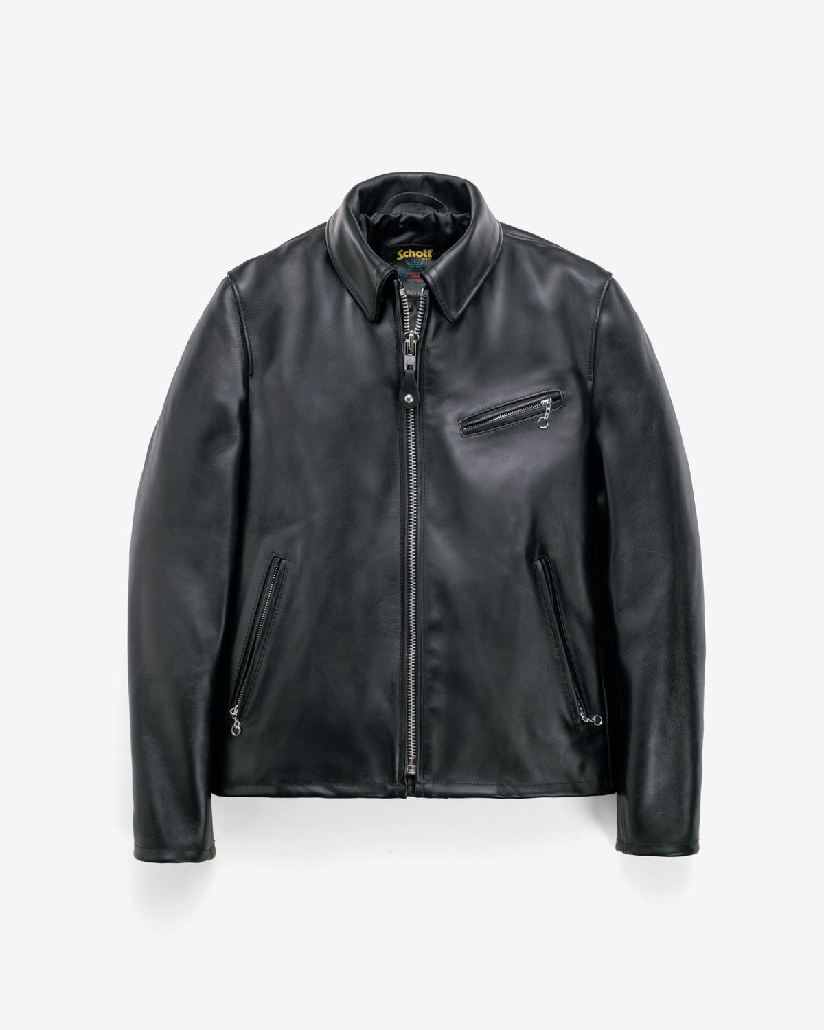 188 Schott N.Y.C. Naked Cowhide Split Collar Motorcycle Jacket
