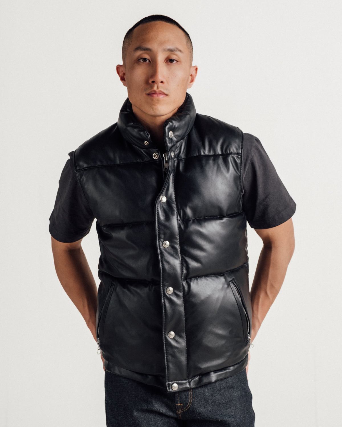 204DV Schott N.Y.C. Down Filled Lambskin Vest