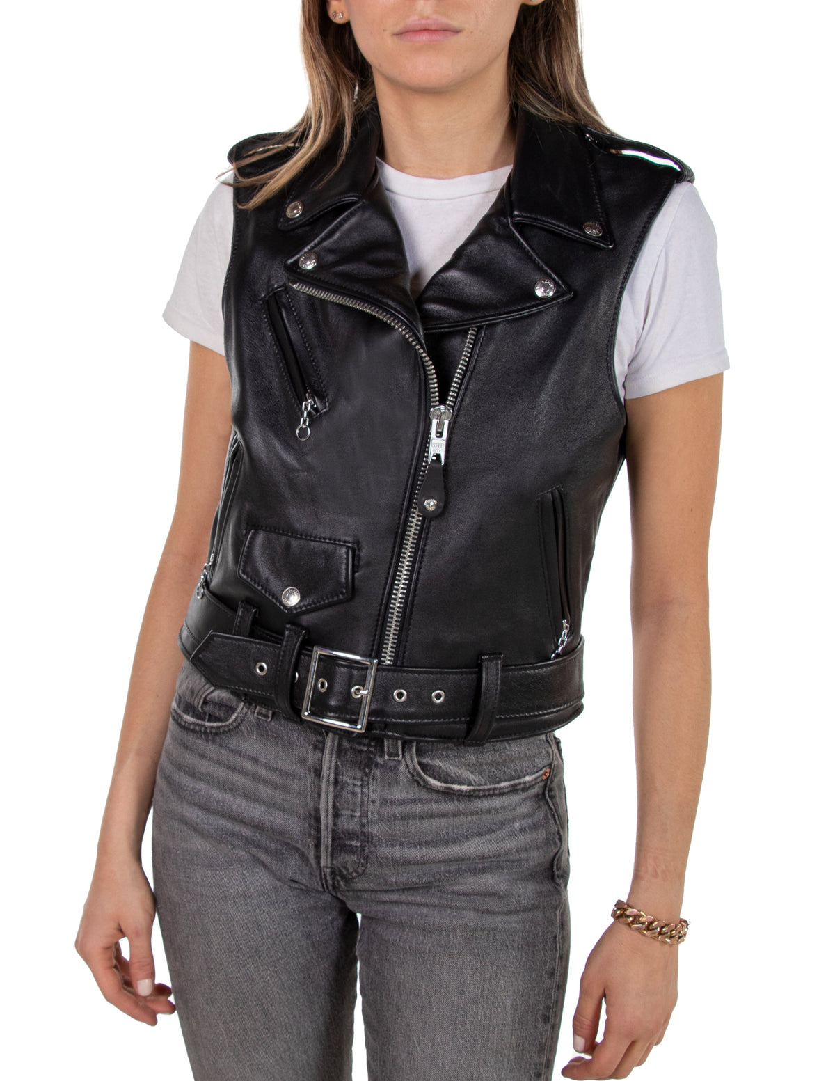 210VW Schott N.Y.C. Women's Lambskin Perfecto Vest