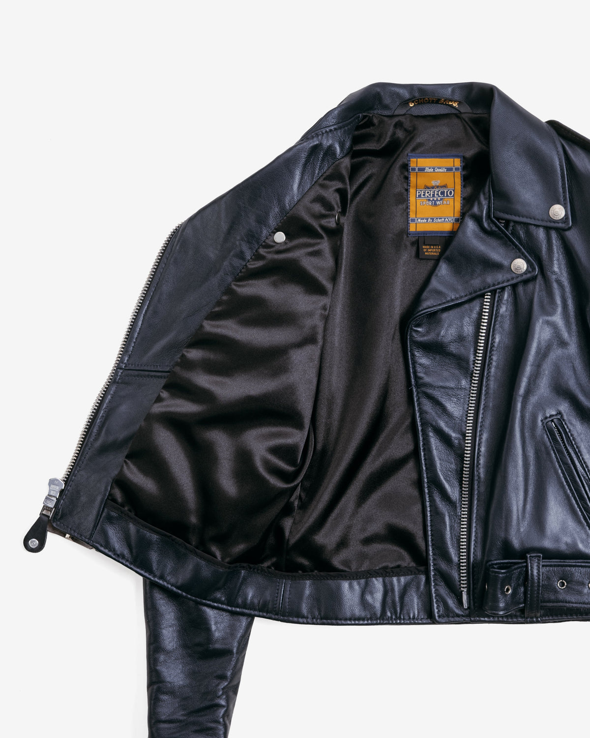 210W Schott N.Y.C. Cropped Lambskin Perfecto® Jacket