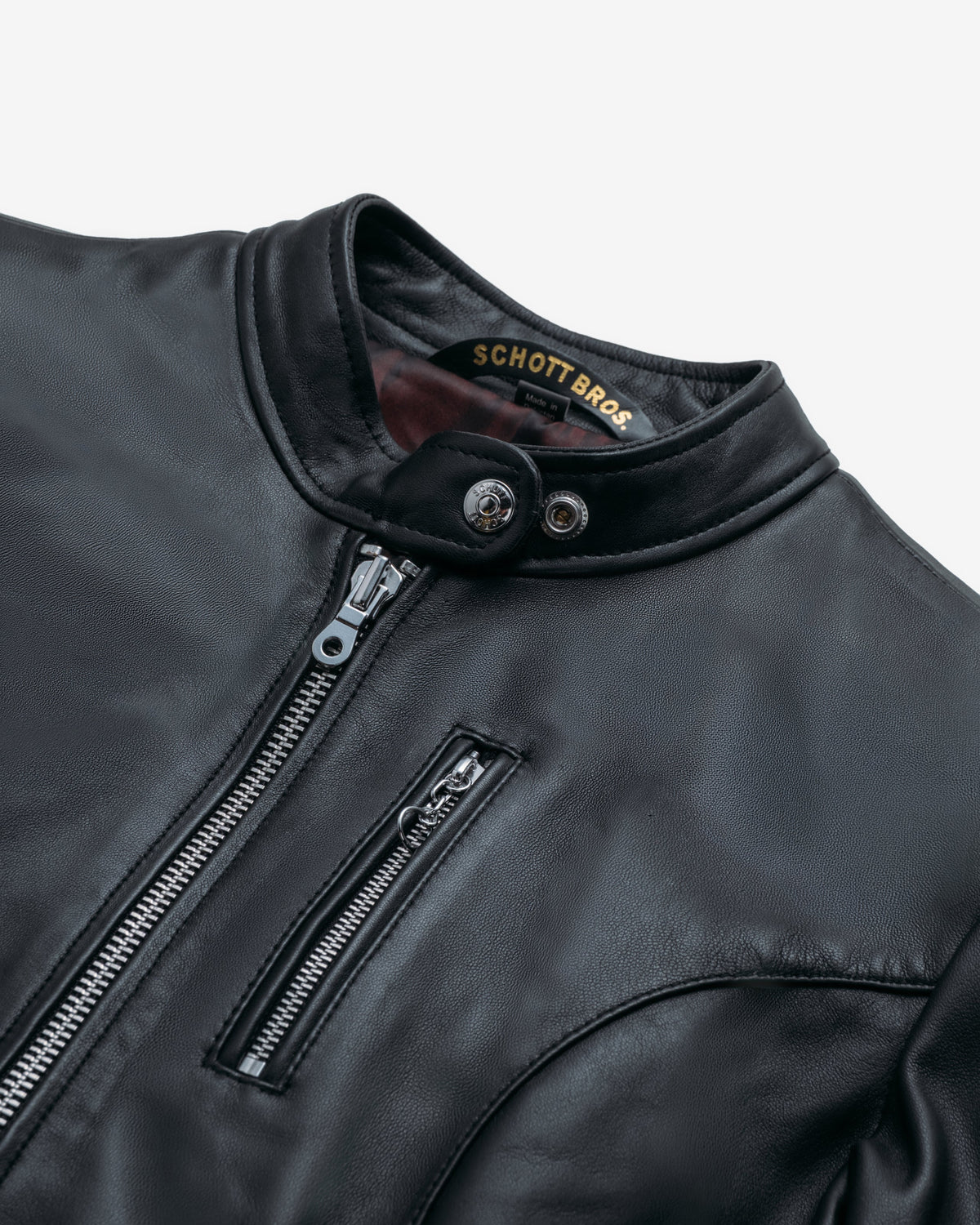 21141W Schott N.Y.C. Lambskin Cafe Racer Jacket