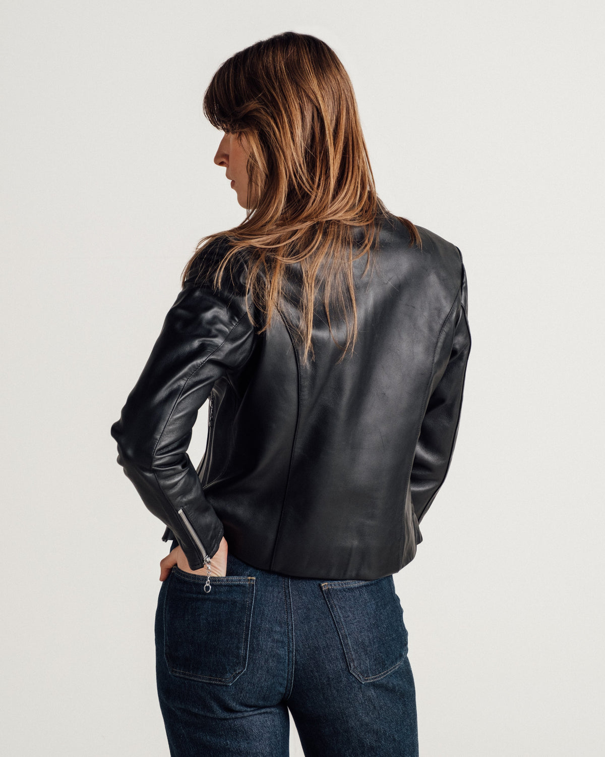 21141W Schott N.Y.C. Lambskin Cafe Racer Jacket