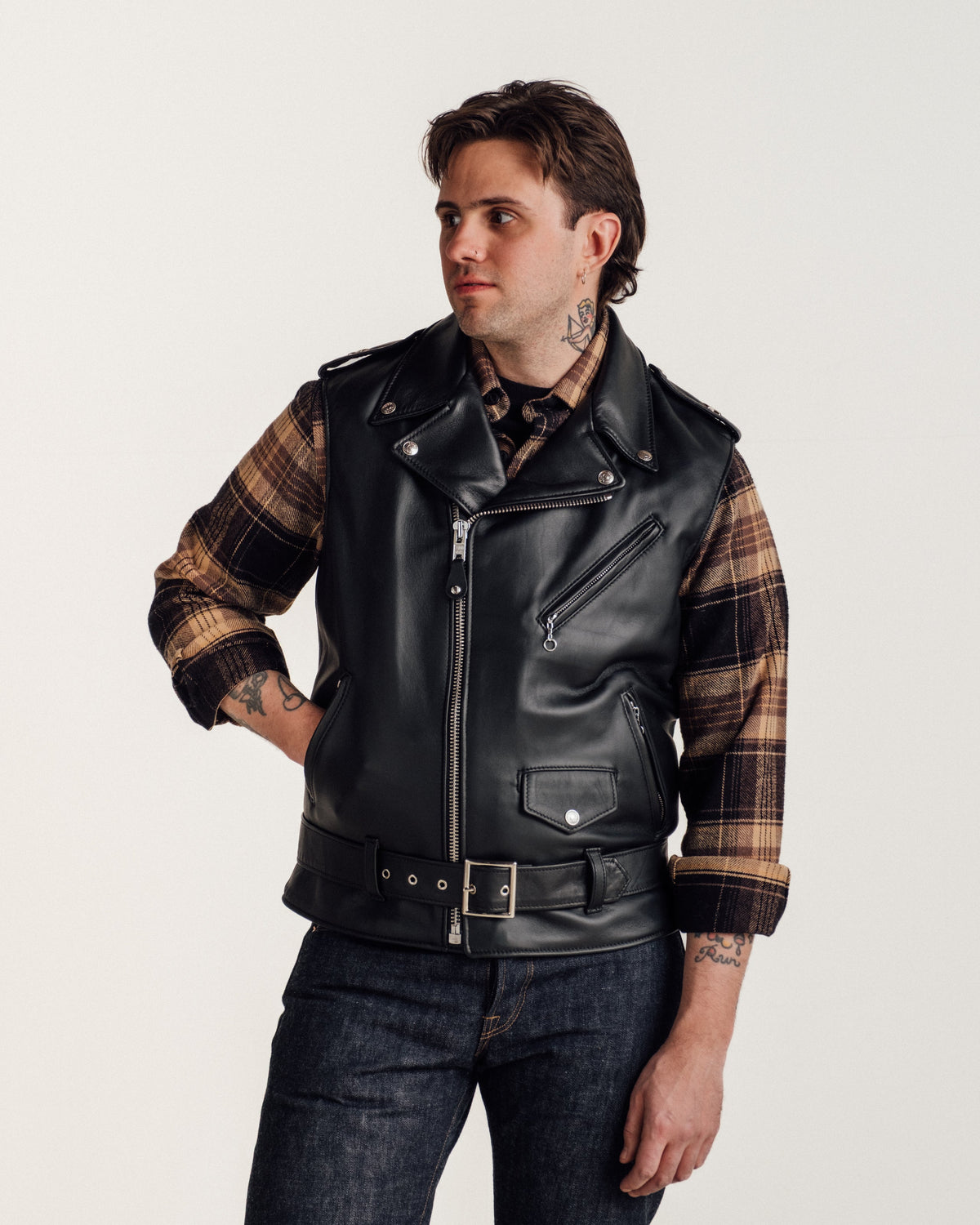 213V Schott N.Y.C. Lambskin 'Perfecto' Vest
