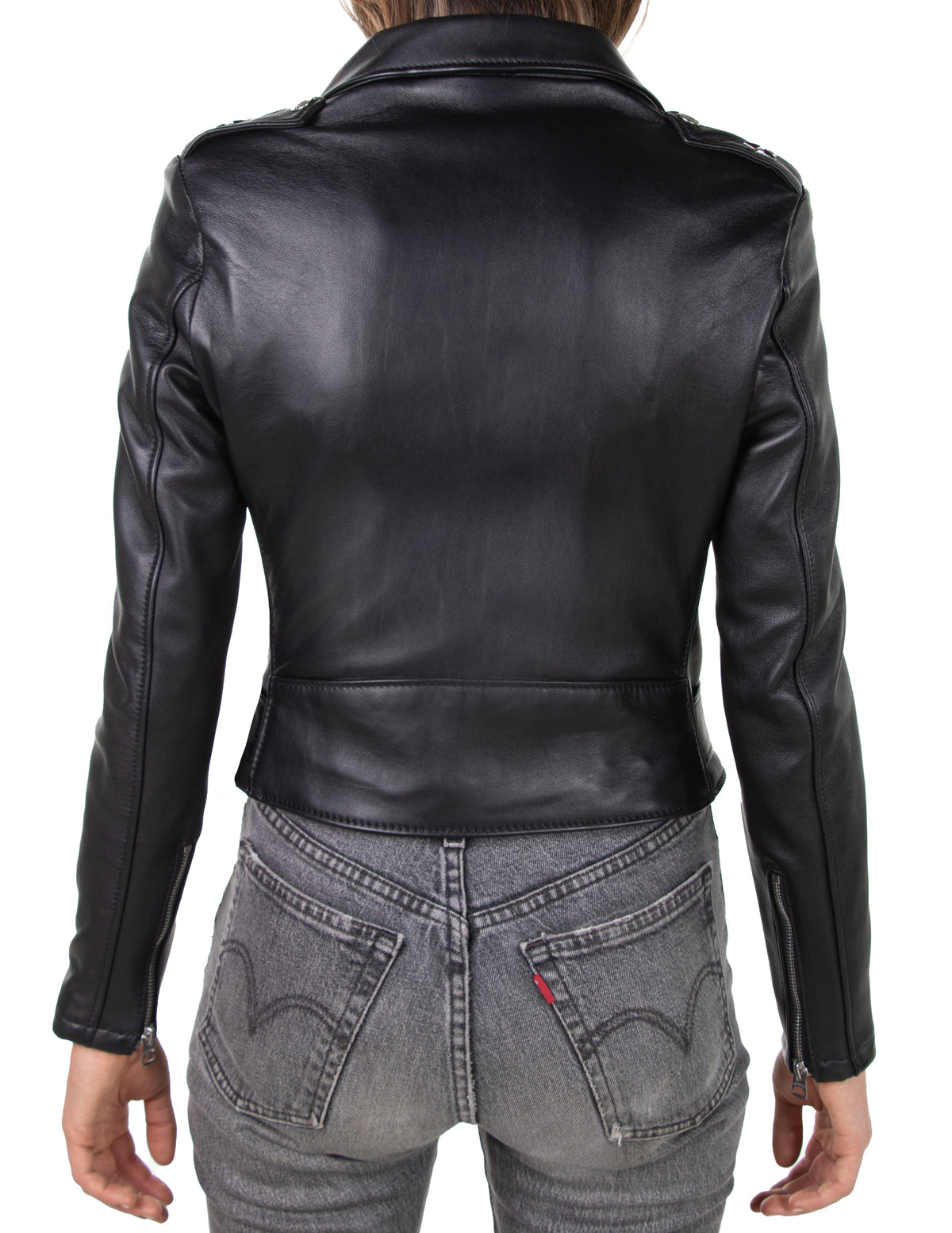 218W Schott N.Y.C. Cropped Lambskin 'One Star' Perfecto® Jacket