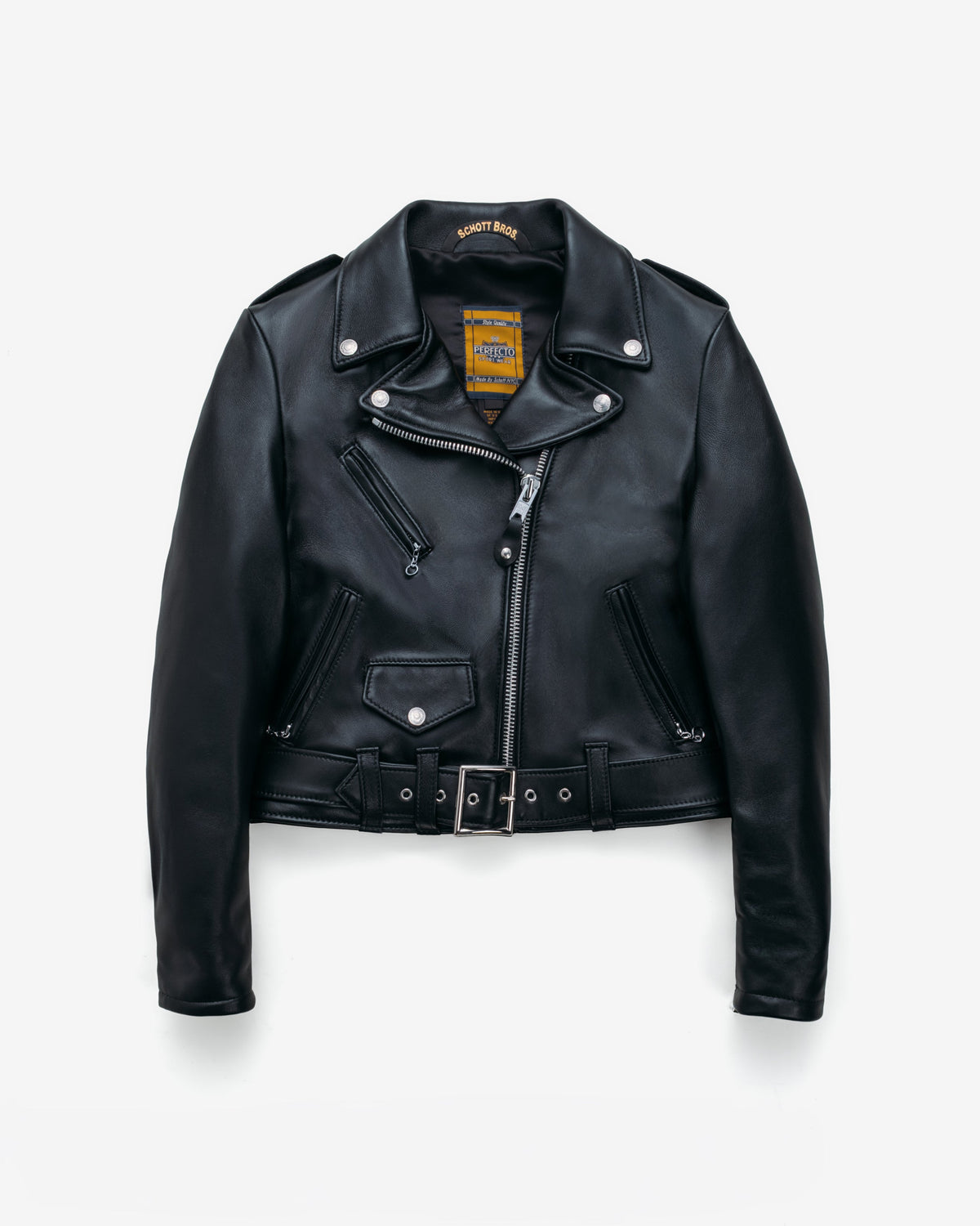 218W Schott N.Y.C. Cropped Lambskin 'One Star' Perfecto® Jacket