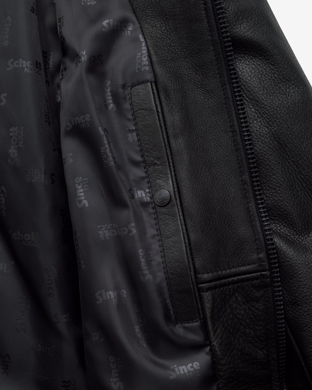 237 Schott N.Y.C. Lightweight Natural Pebble Cowhide MA-1 Bomber Jacket