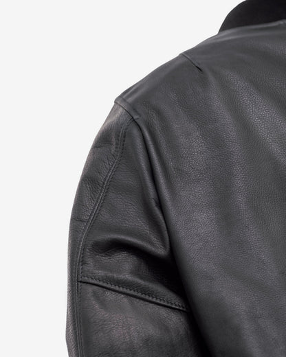 237 Schott N.Y.C. Lightweight Natural Pebble Cowhide MA-1 Bomber Jacket