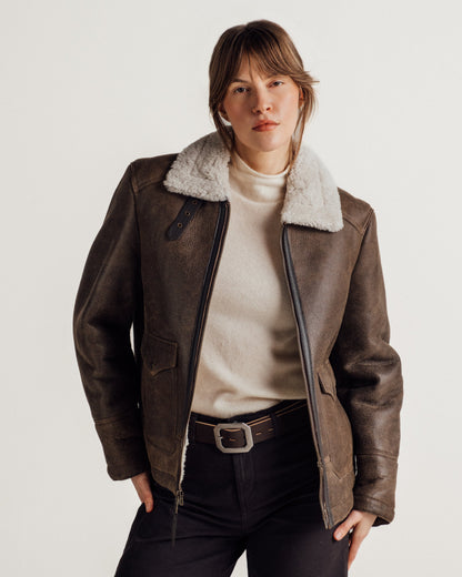 2415SW Schott N.Y.C. ANJ-4 Sheepskin Bomber Jacket