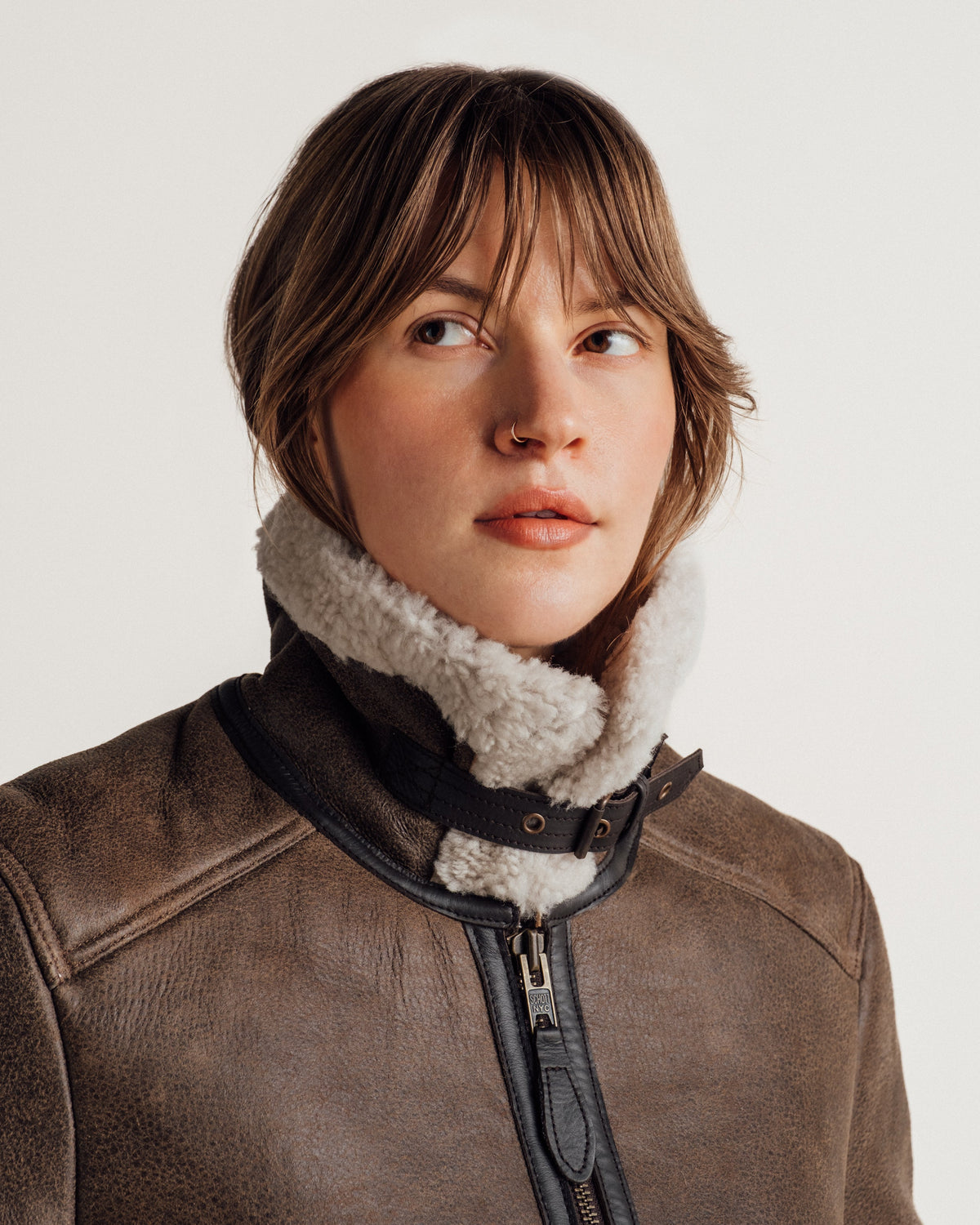 2415SW Schott N.Y.C. ANJ-4 Sheepskin Bomber Jacket