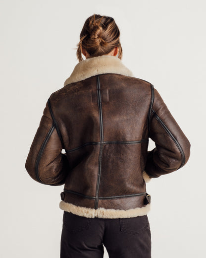 247SW Schott N.Y.C. Women's Sheepskin B-3 Bomber Jacket