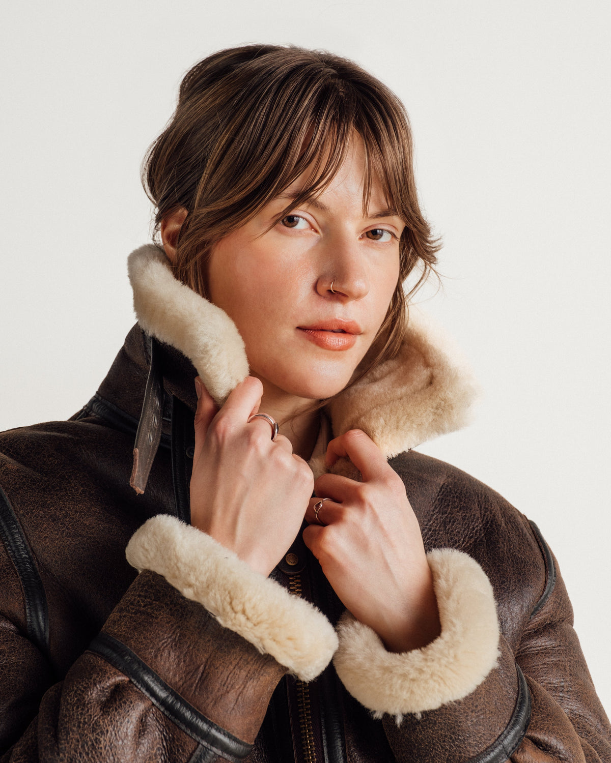 247SW Schott N.Y.C. Women's Sheepskin B-3 Bomber Jacket