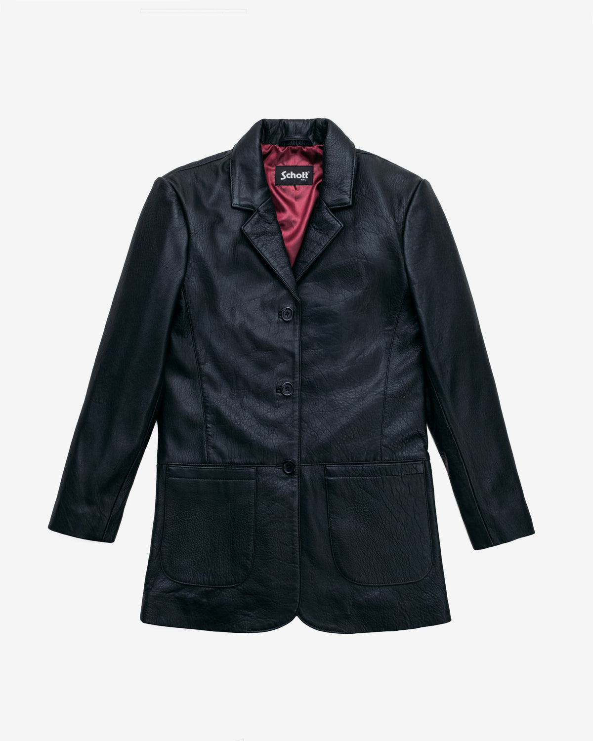 2535W Schott N.Y.C. 'Rivington' Oversized Lambskin Blazer
