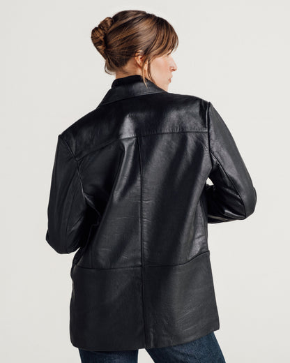 2535W Schott N.Y.C. 'Rivington' Oversized Lambskin Blazer