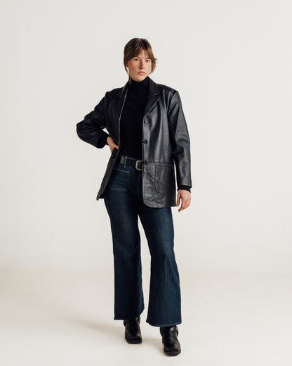 2535W Schott N.Y.C. 'Rivington' Oversized Lambskin Blazer