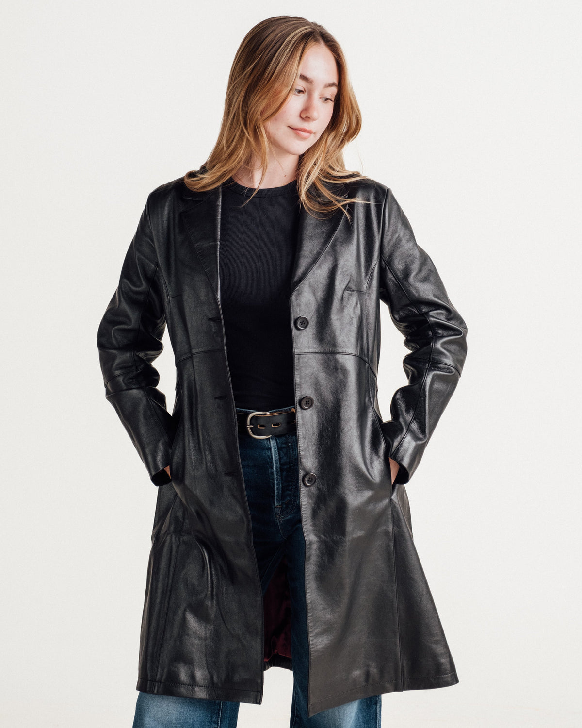 2545W Schott N.Y.C. Lambskin Trench Coat