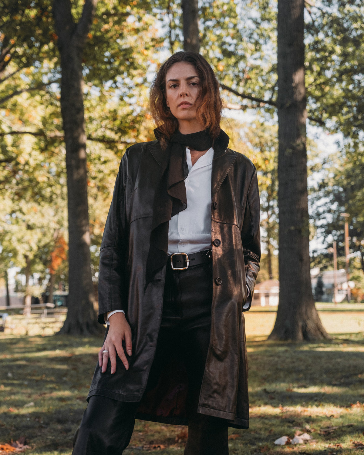 2545W Schott N.Y.C. Lambskin Trench Coat