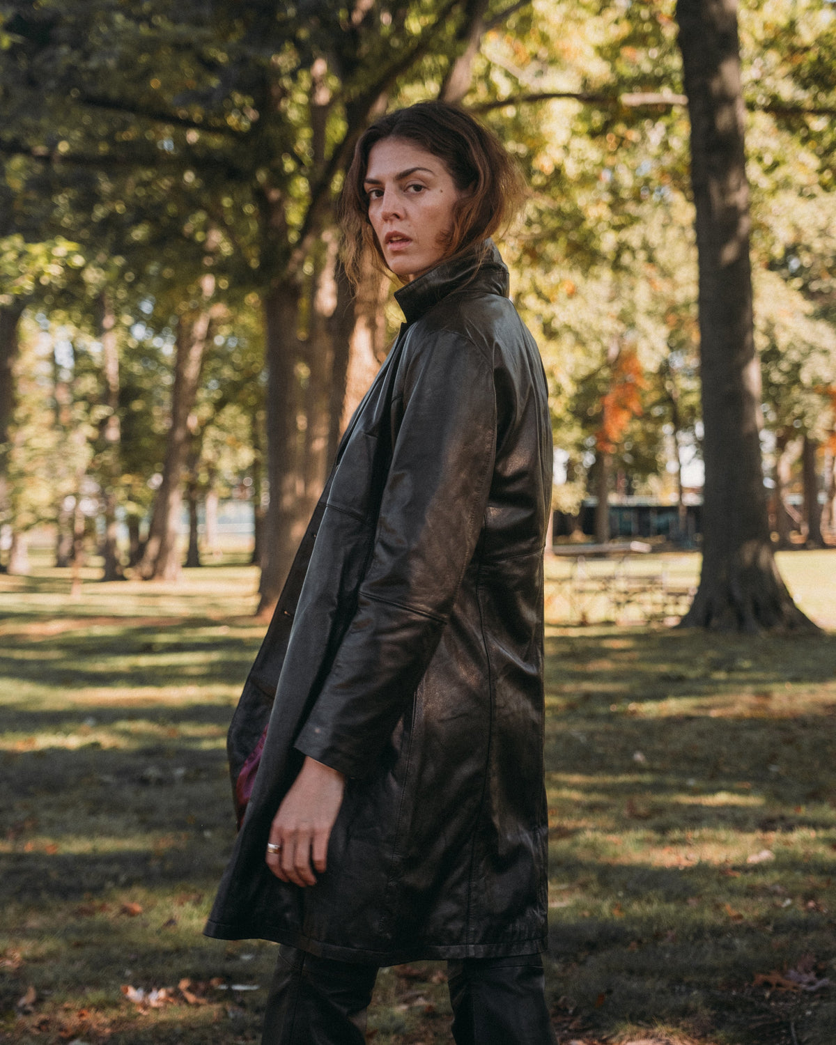 2545W Schott N.Y.C. Lambskin Trench Coat