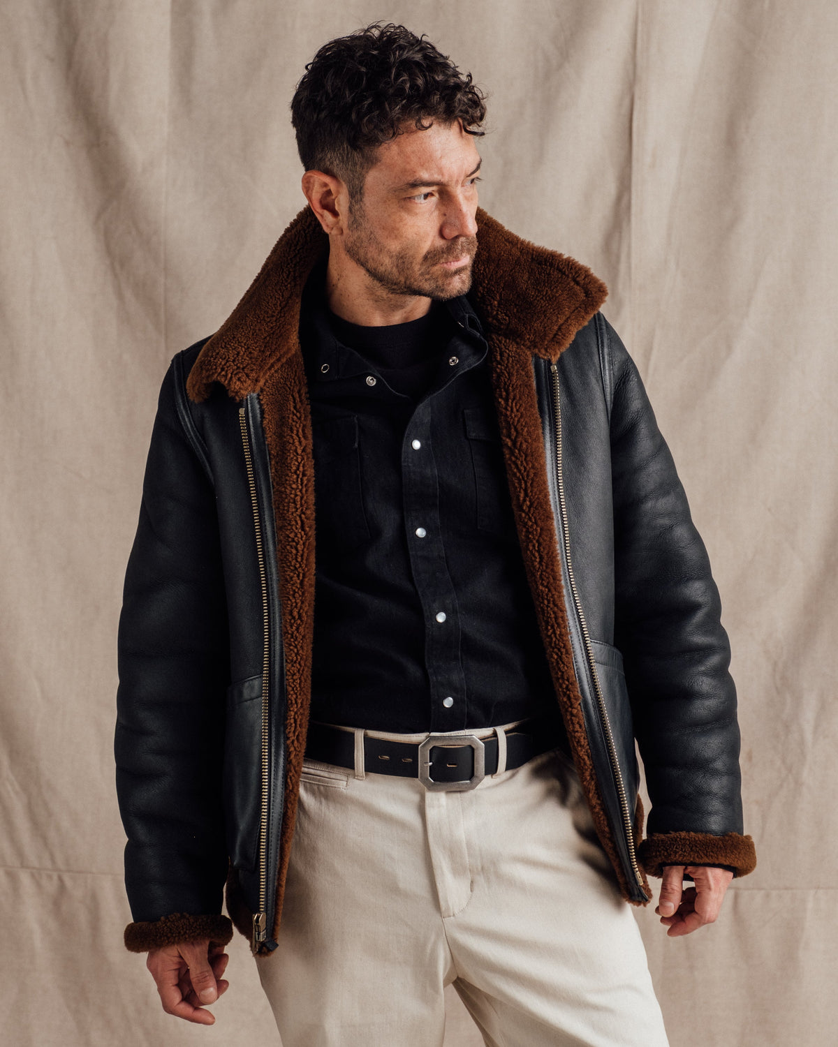 266S Schott N.Y.C. B-6 Sheepskin Bomber Jacket