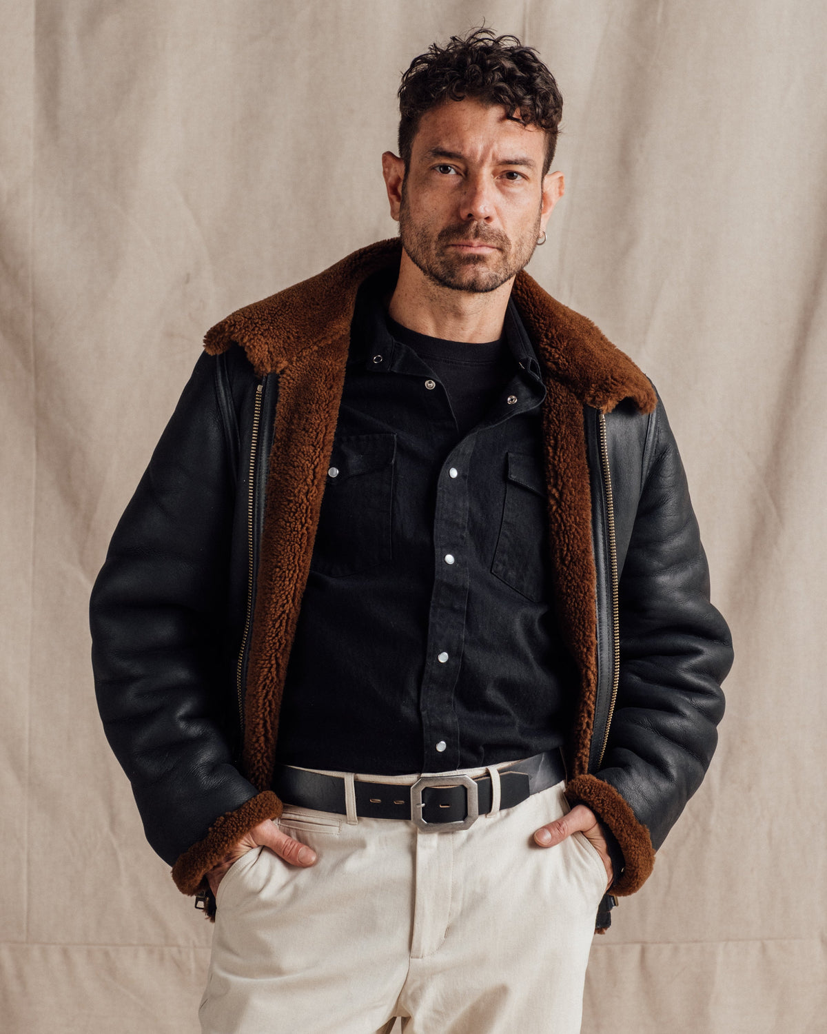 266S Schott N.Y.C. B-6 Sheepskin Bomber Jacket
