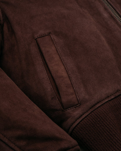 3528W Schott N.Y.C. 'Monroe' Suede Bomber Jacket