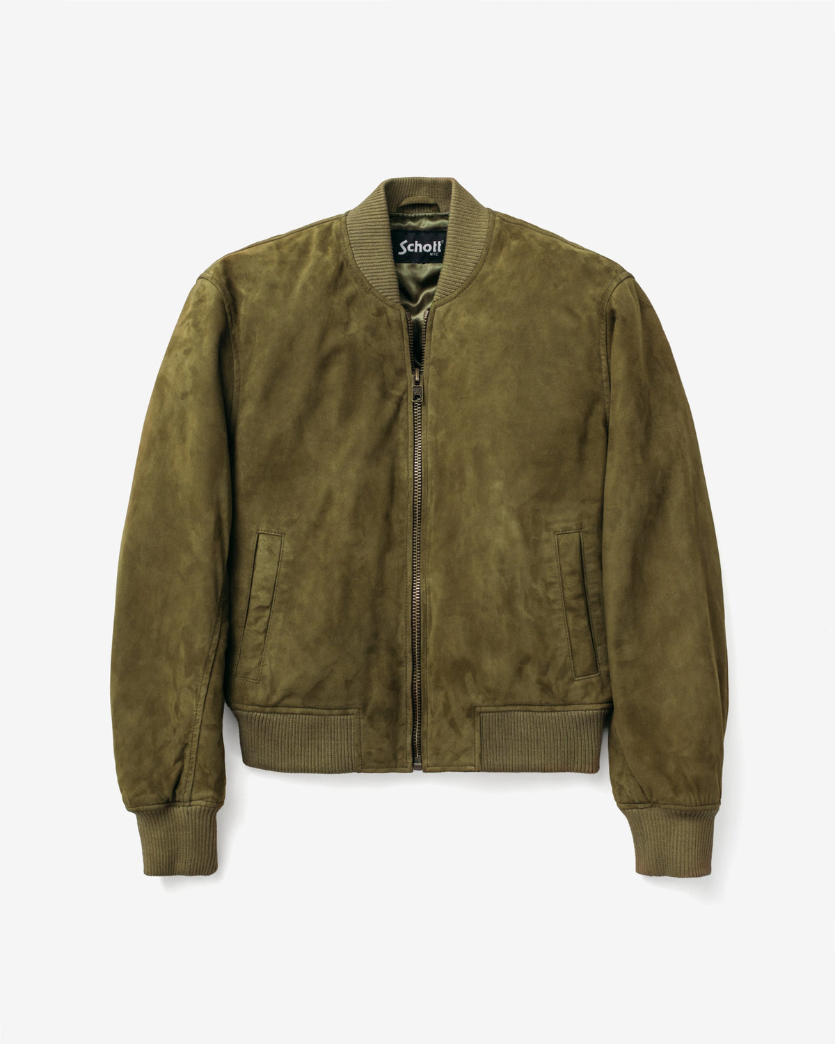 3528W Schott N.Y.C. 'Monroe' Suede Bomber Jacket
