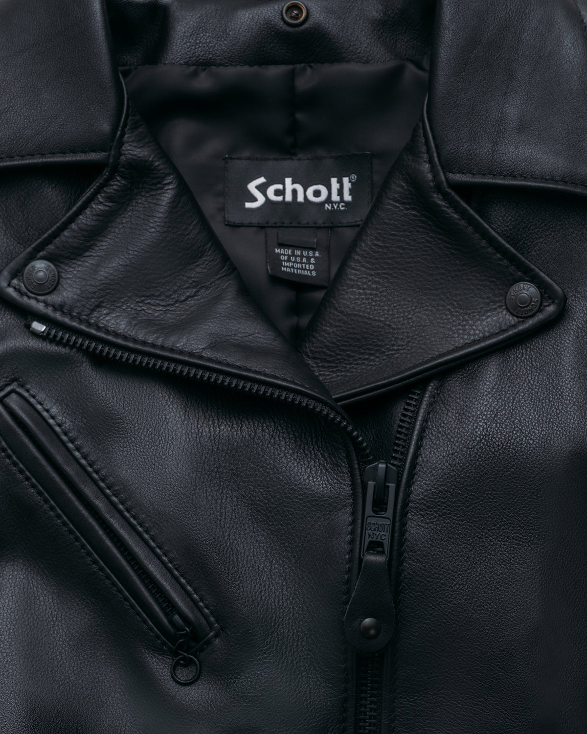 503W Schott N.Y.C. Minimal Cowhide Perfecto® Motorcycle Jacket