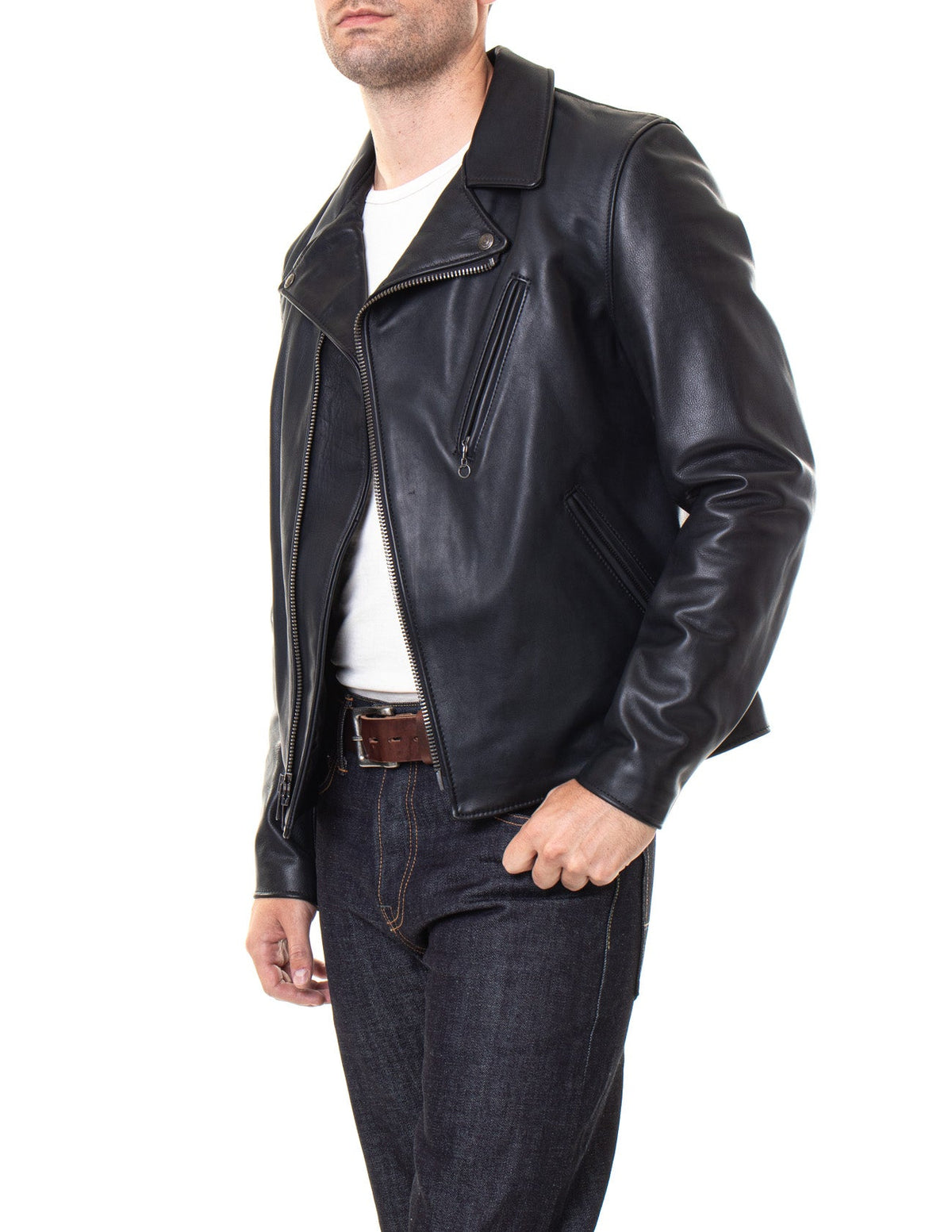 503 Schott N.Y.C. Men's Light Weight Cowhide Motorcycle Jacket