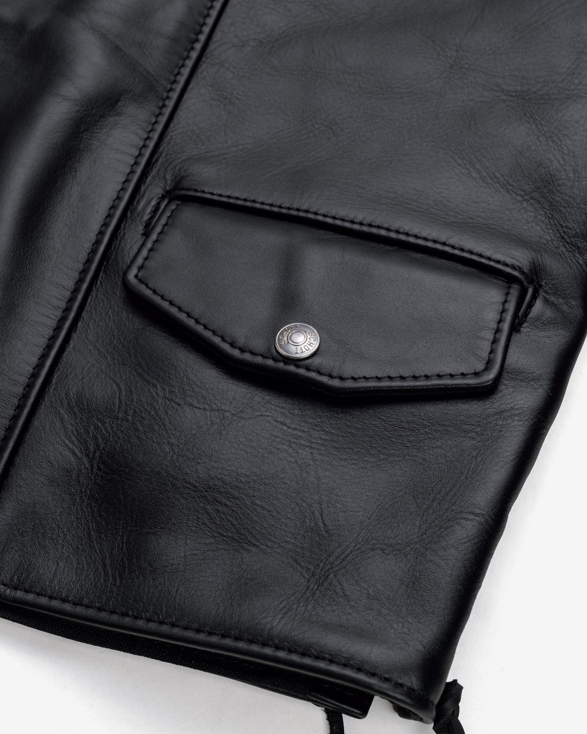 515V Schott N.Y.C. Laced Genuine Pebbled Cowhide Club Vest